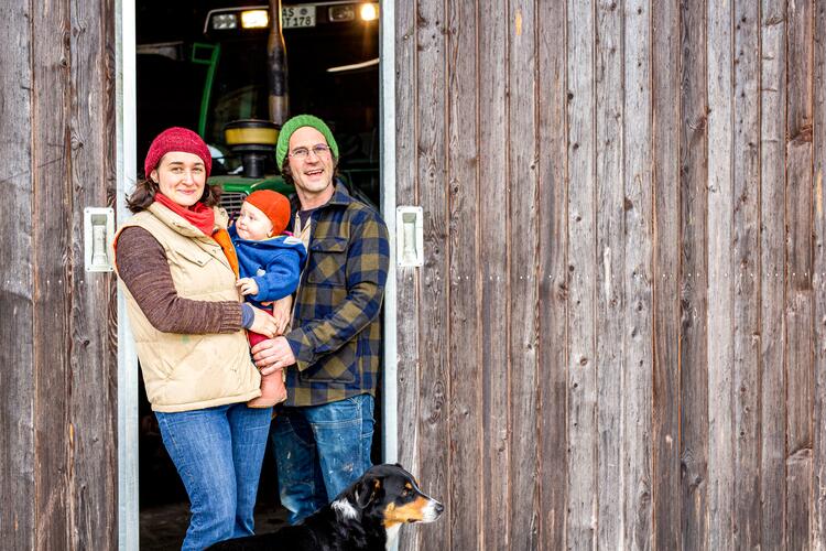 Schiri Ording mit Tochter Roswitha und Sebastian Meier